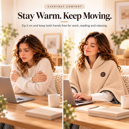 Wearable Heated Blanket – Cozy Hands-Free Warmth