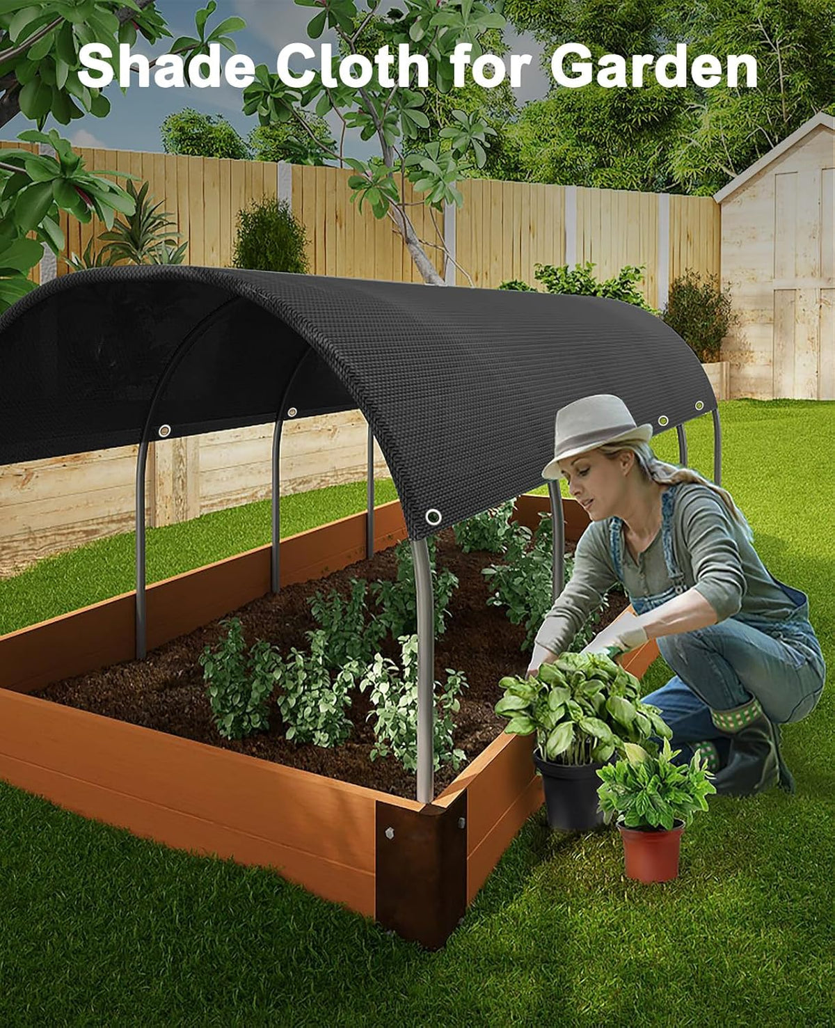 Tear Resistant Sun Shade Net with Reinforced Grommet