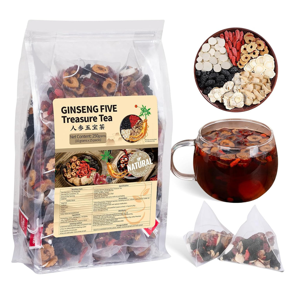 Ginseng Five Treasures Kidney Tea