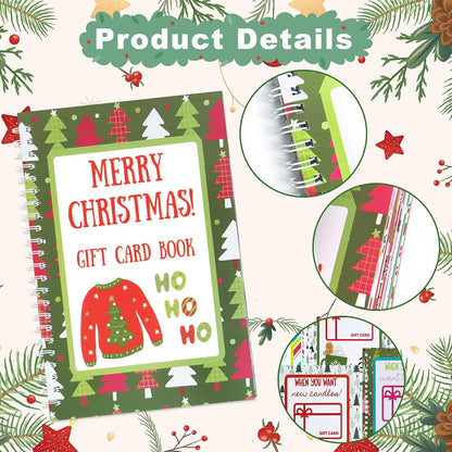 Gift Card Book Christmas-20 Pages Gift Card Holder Christmas