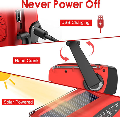 Solar Hand Crank Emergency Weather Radio