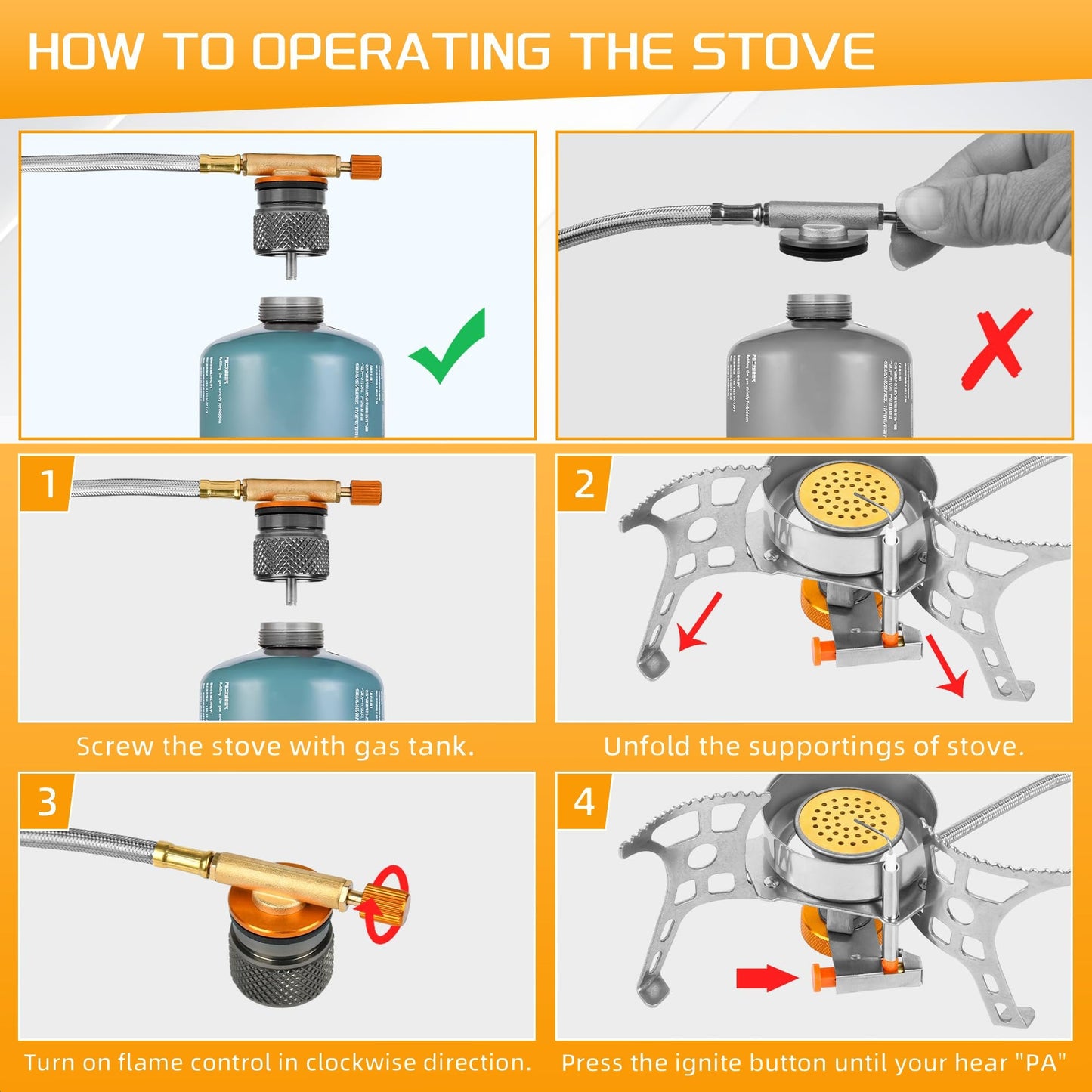 9900W Portable Windproof Camping Stove