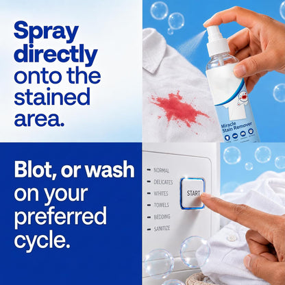 Miracle Stain Remover Spray – 4oz All-in-One, No Harsh Chemicals
