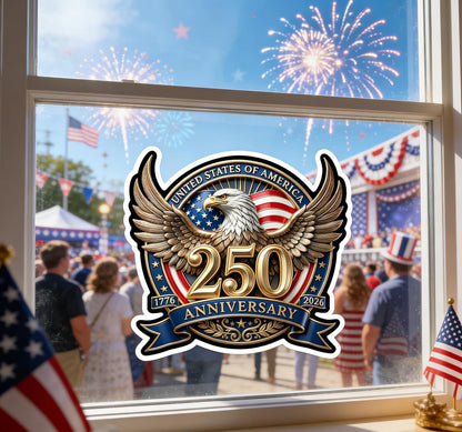 2PCS 250th Anniversary USA Car Decal Sticker