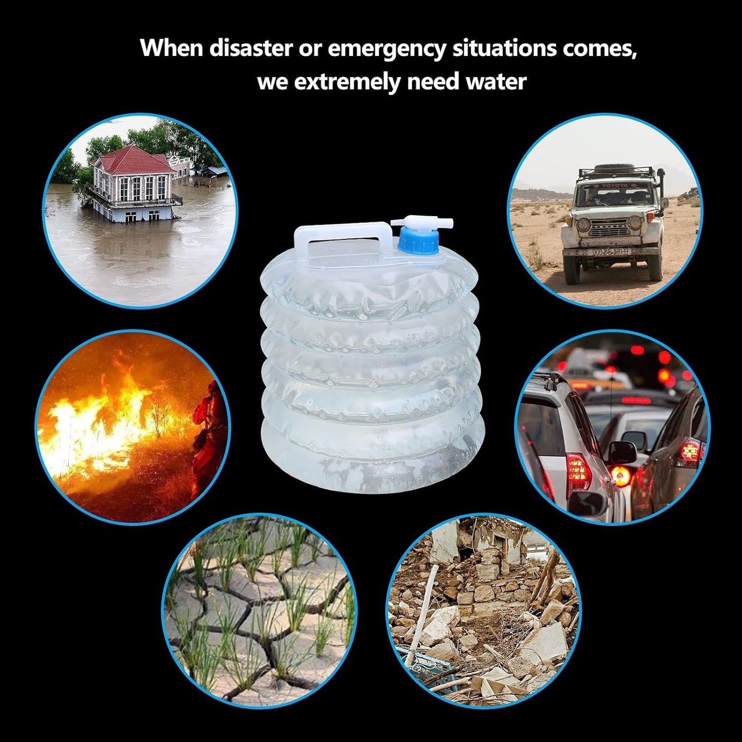 Collapsible Water Container With Spigot
