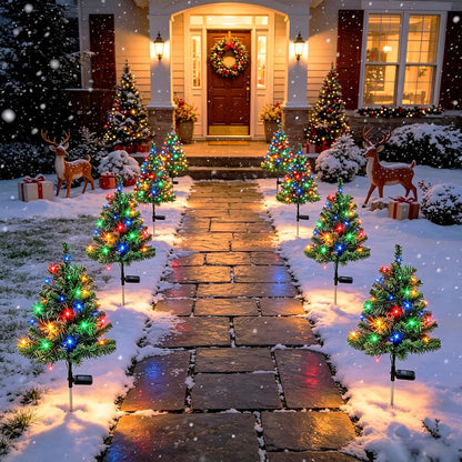 Solar Christmas Tree Lights, 2 Modes, IP65 Waterproof Outdoor Decor