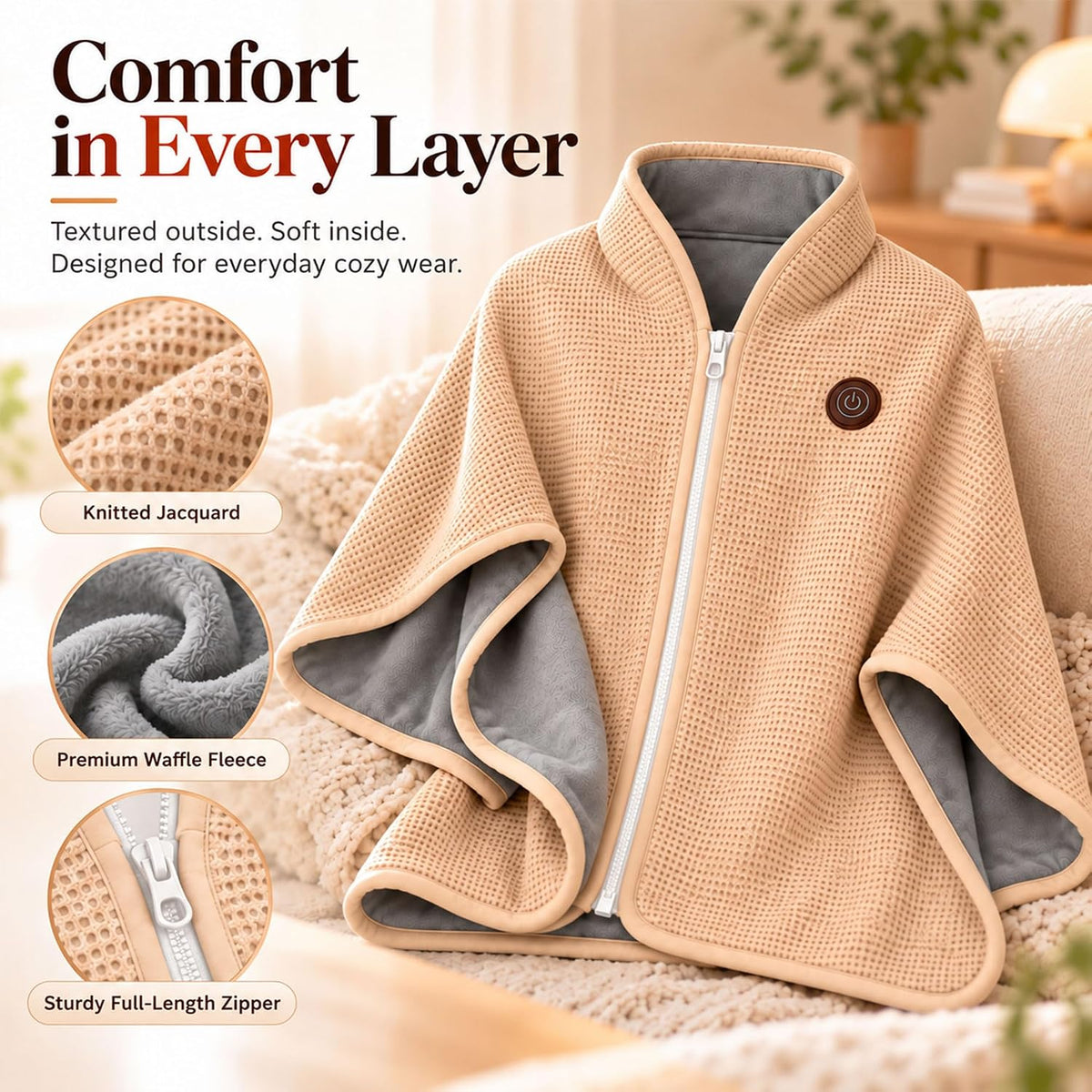 Wearable Heated Blanket – Cozy Hands-Free Warmth