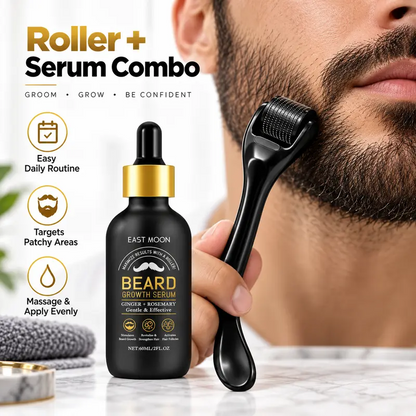 Beard Growth Kit - Beard Growth Serum & Derma Roller