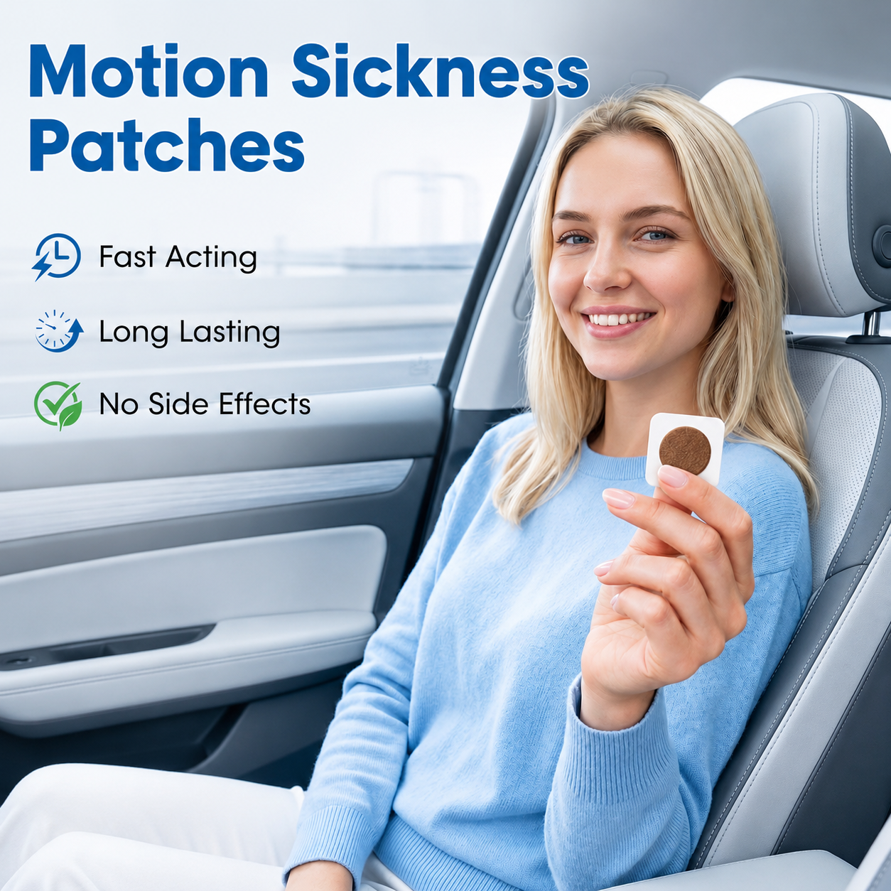 10 Pcs Motion Sickness Patch Non-Drowsy