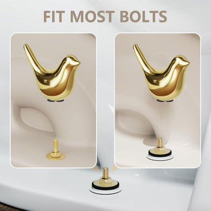 Ceramic Bird Toilet Bolt Caps – Cute Bathroom Decor (2PCS)