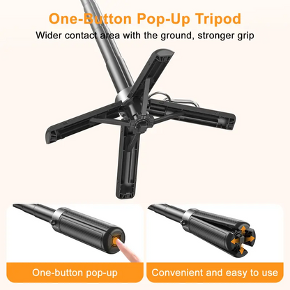 Upgrated 4-in-1 Magnetic Selfie Stick with Remote for Cell Phone 360° Rotation