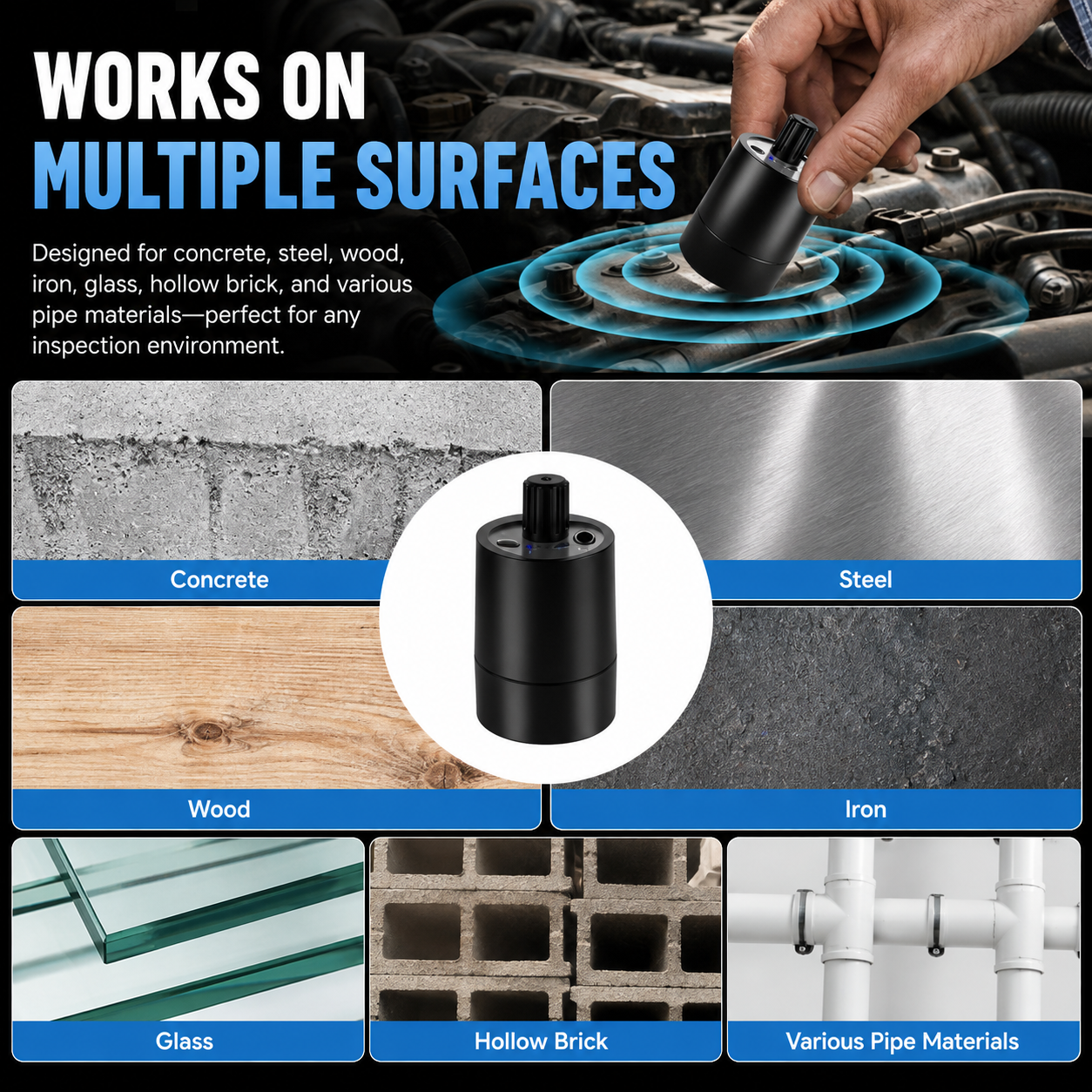 Sound Amplifier for Water Leak & Pipe Detection