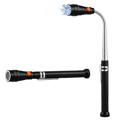 Extendable Magnetic Pickup Tools —Telescoping Magnet with LED Flashlight