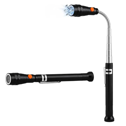 Extendable Magnetic Pickup Tools —Telescoping Magnet with LED Flashlight
