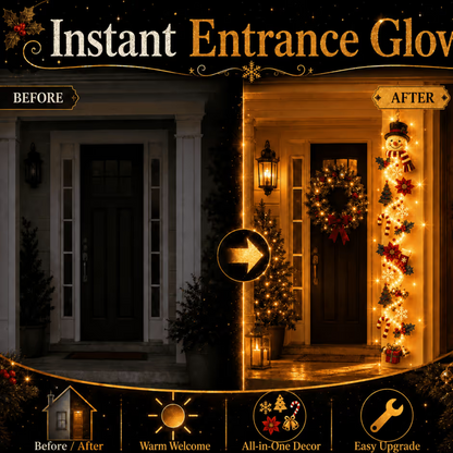 Glowing Christmas Door Hanger|6 Festive Lighted Designs with Warm Glow