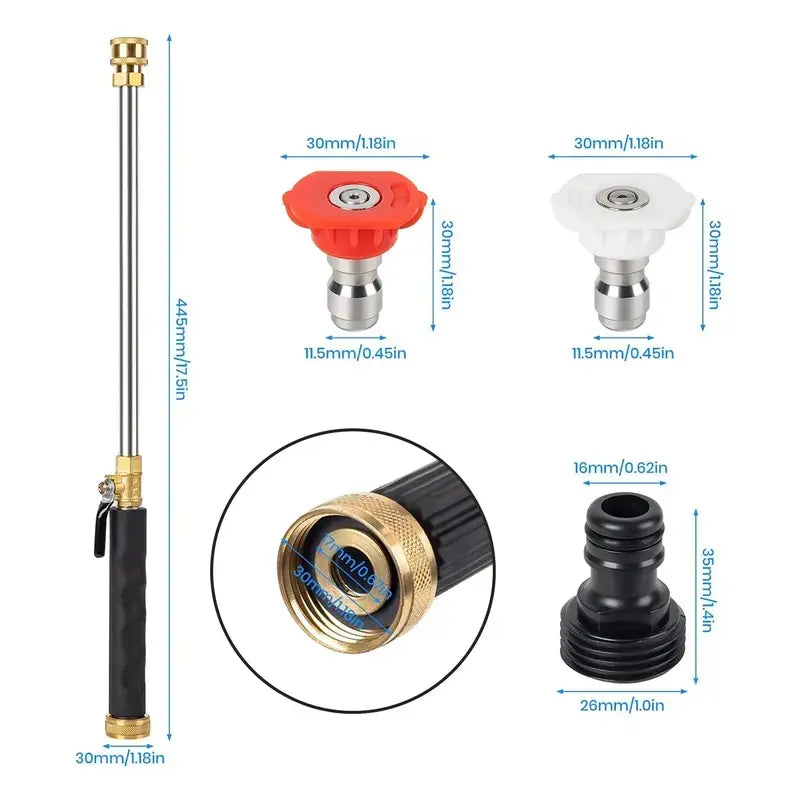 High-Pressure Jet Nozzle for Garden Hose