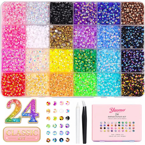 40000Pcs DIY Jelly Rhinestones synthetic beads With Kit for Bedazzling