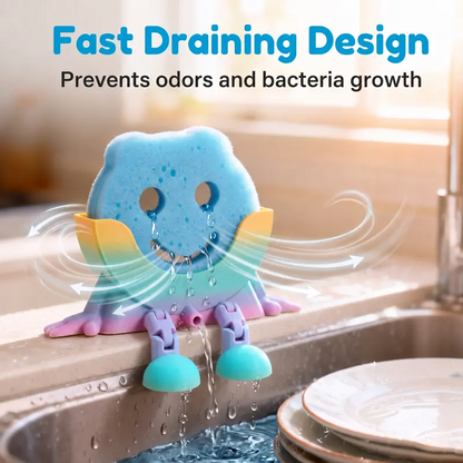 Cute Sponge Holder with Self-Draining Design (2pcs)