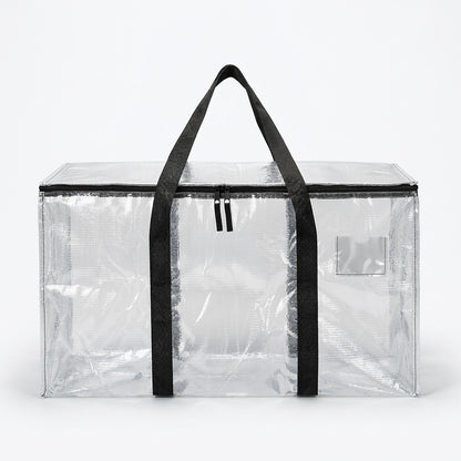 Large Clear Storage Box with Hinged Lid – Heavy-Duty High Capacity Organizer