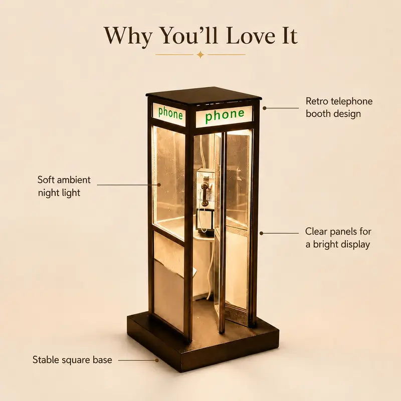 Retro Telephone Booth Lamp