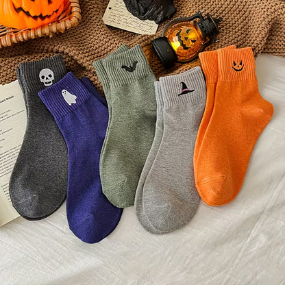 🎃Buy 1 Get 1 Free-Funny Pumpkin Ghost Cartoon Mid-Calf Knit Socks