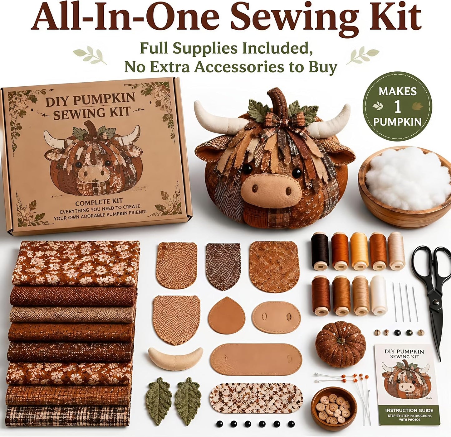 DIY Animal Pumpkin Sewing Kit