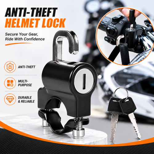 Functional Anti-theft Helmet Lock Set