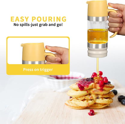 No-Drip Glass Honey Dispenser with Base