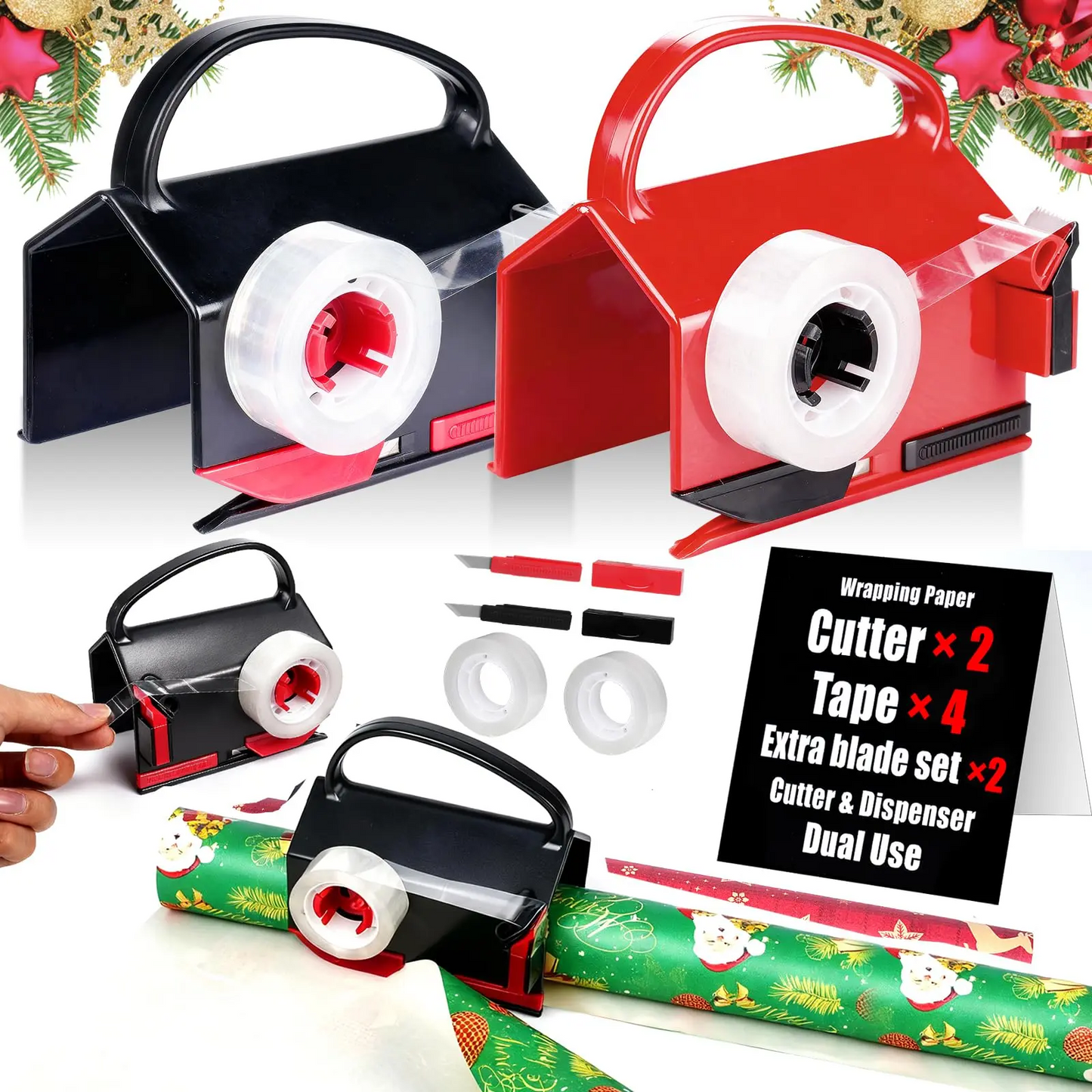 Wrapping Paper Cutter and Tape Dispenser