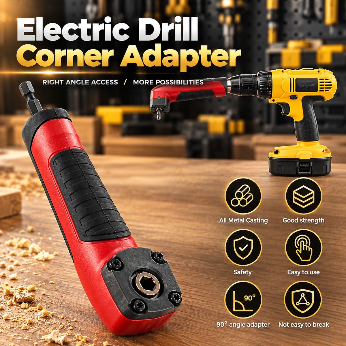 90 Degree Corner Device Drill Adapter
