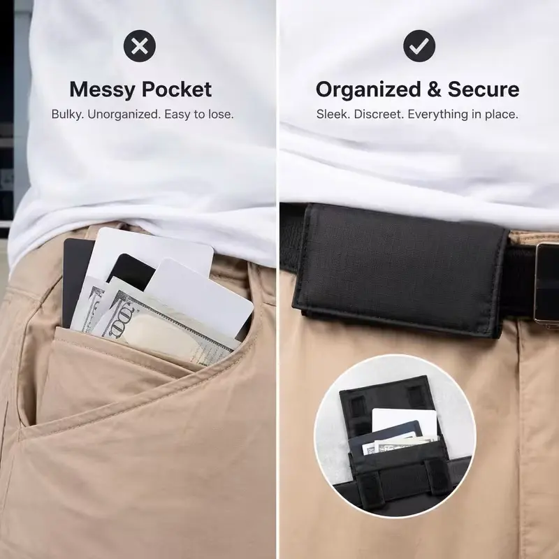 Slim Ripstop Nylon Hidden Waist Money Belt