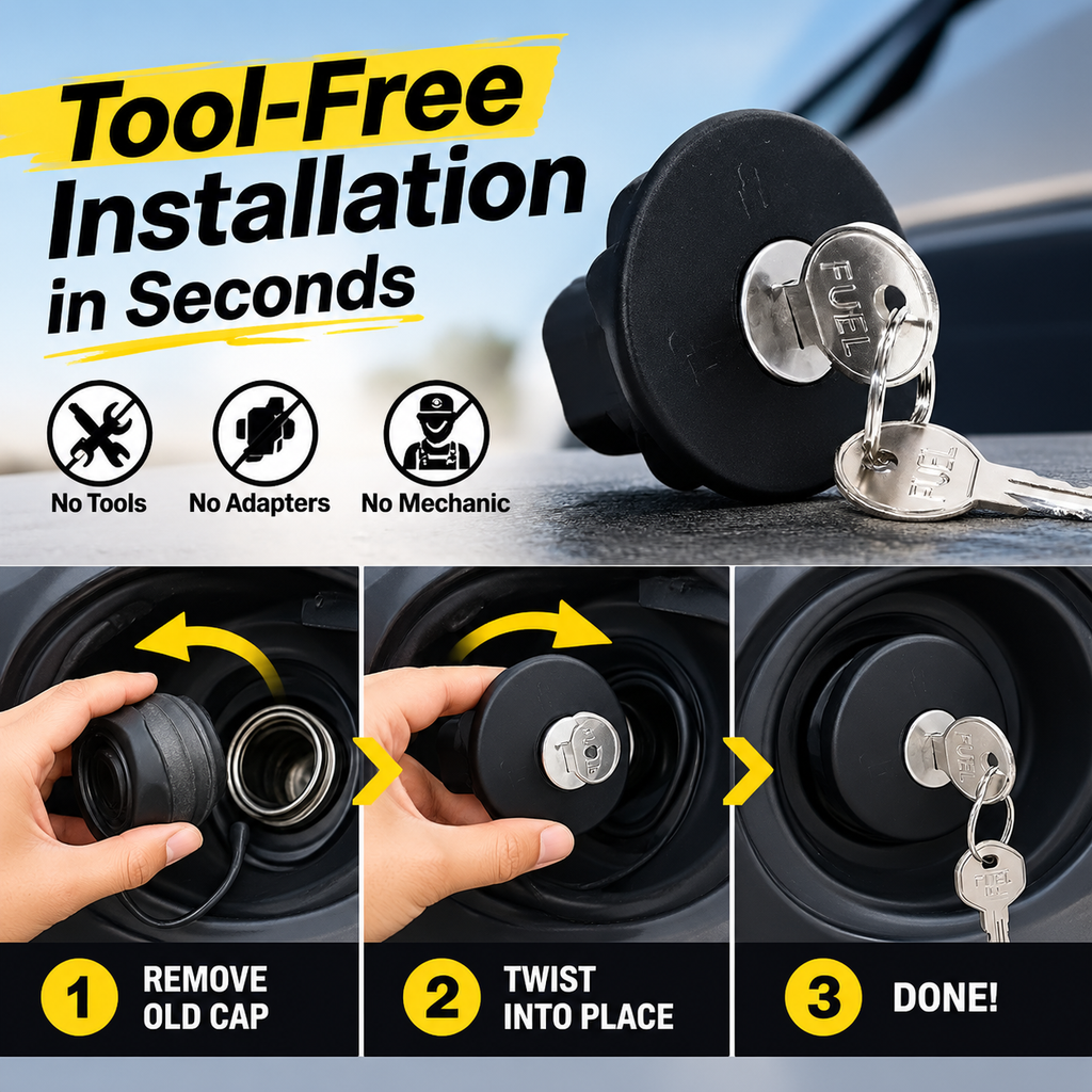 Locking Fuel Cap with 2 Keys – OE 8U5Z-9C268-B for Ford Lincoln Mercury