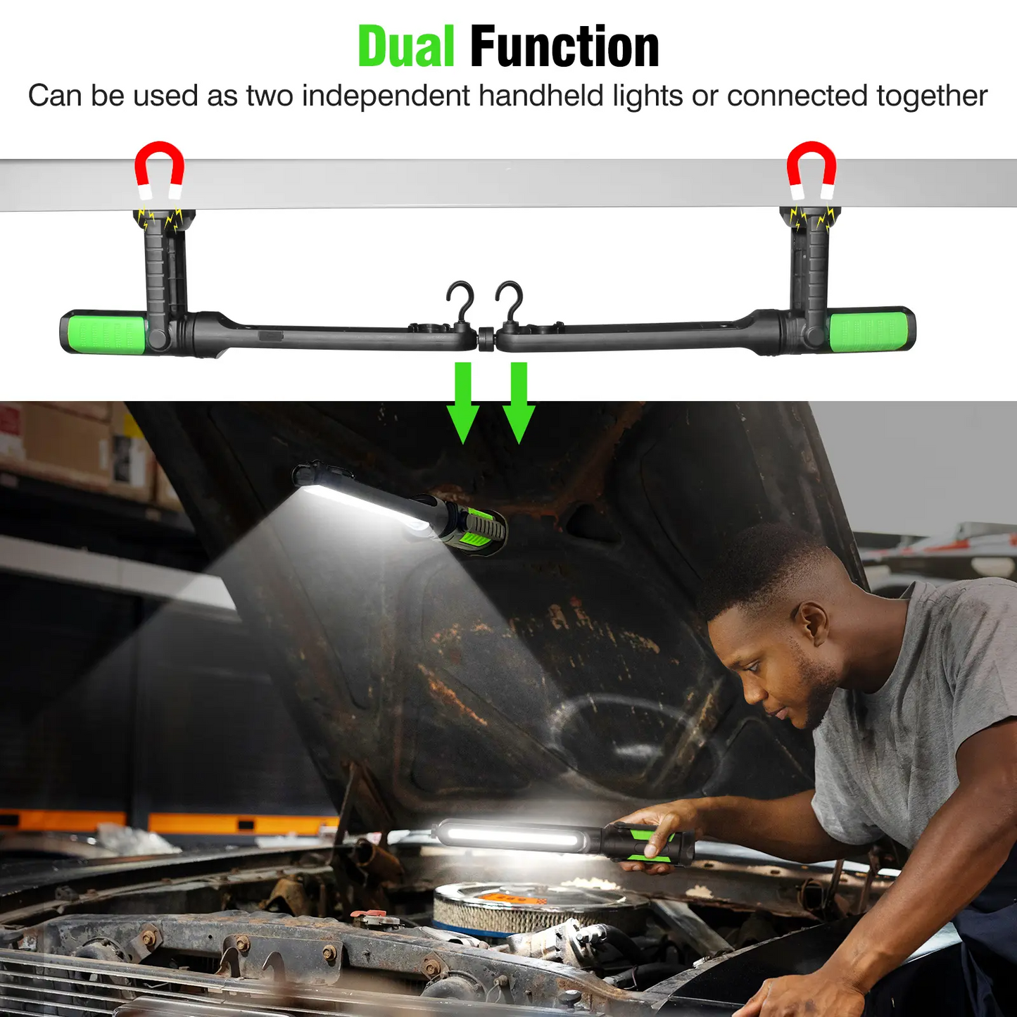Rechargeable Magnetic Work Light Bar