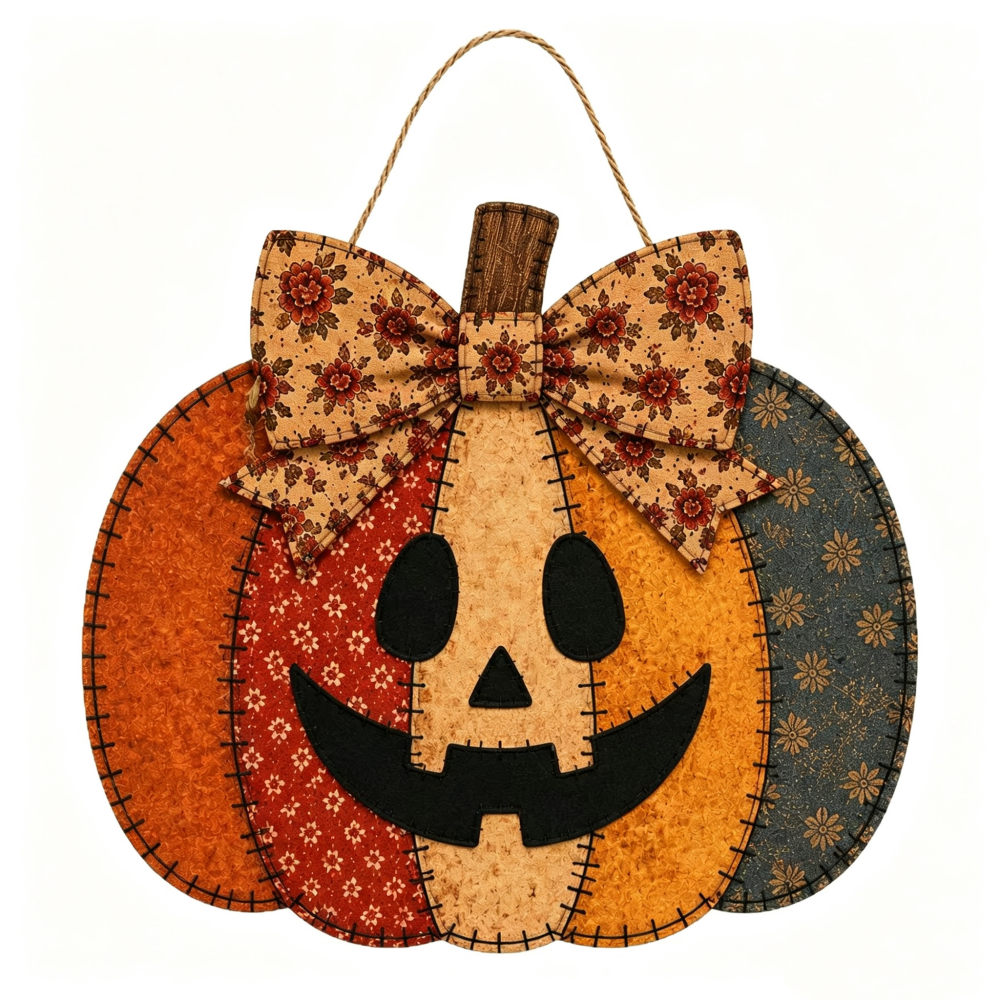Rustic Burlap Pumpkin Wreath – Handcrafted Fall Door Décor, 2 Sizes
