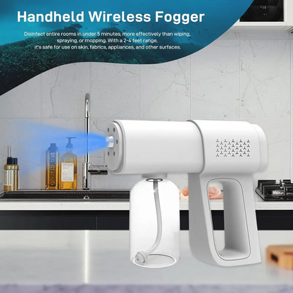 Professional Handheld Wireless Fogger-380ml Nano Sprayer Gun with Blue Light