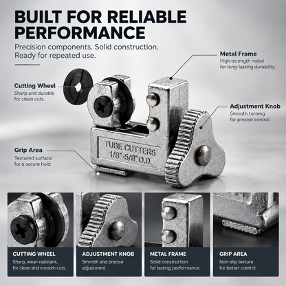🛠️ Mini Tube Cutter | 1/8"‑5/8" OD Pipe Cutting Tool