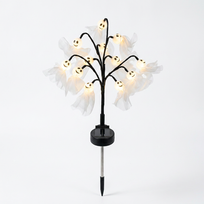 20-LED Halloween Solar Stake Lights – 4 Spooky Styles, 8 Modes, Auto On/Off