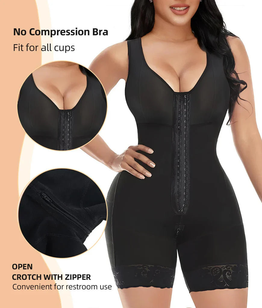 Fajas Shapewear for Women with Zipper Crotch