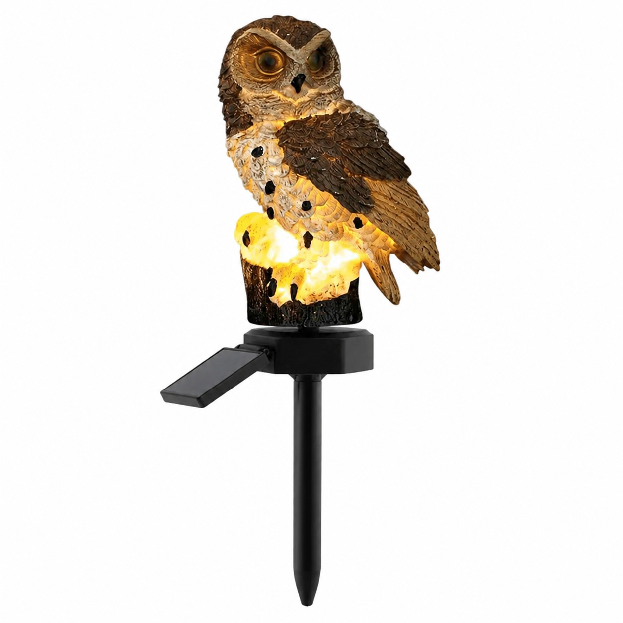 Solar Resin Owl Garden Stake Light – Waterproof LED Pathway Decor
