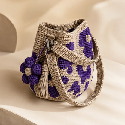 Handmade Crochet Flower Tote