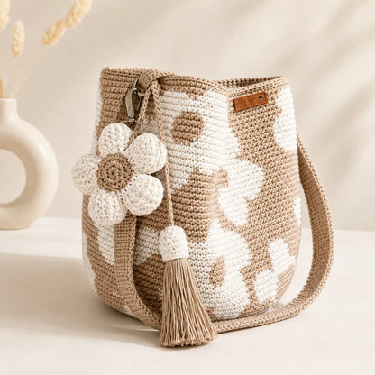 Handmade Crochet Flower Tote