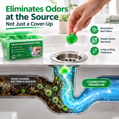 Drain Deodorizer Pods – Long-Lasting Pipe Freshener Beads for Kitchens & Bathrooms