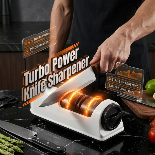3-Stage Electric & Manual Knife Sharpener - Bring Back the Sharp!