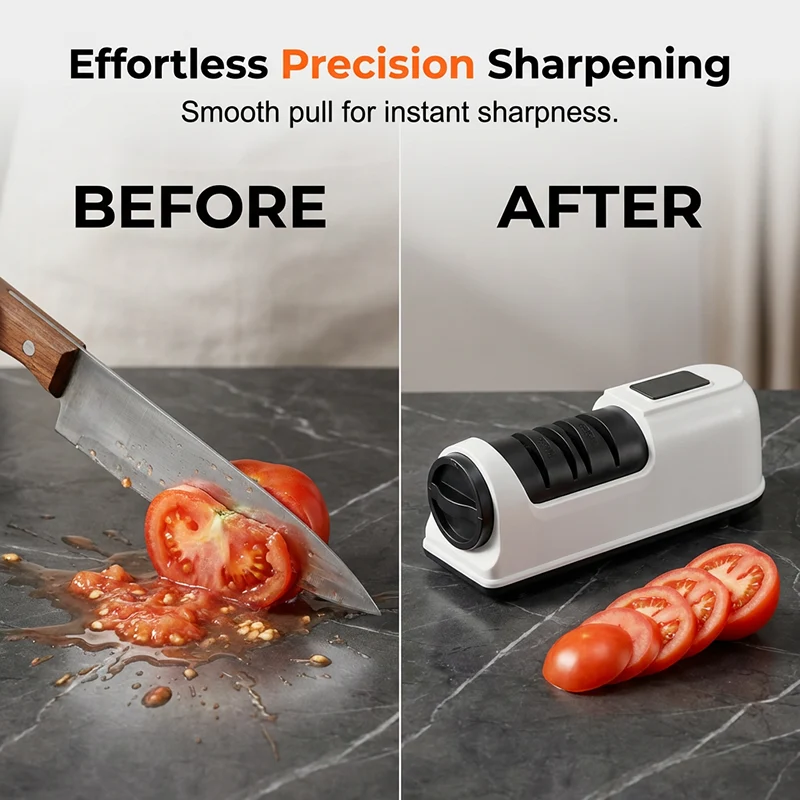 3-Stage Electric & Manual Knife Sharpener - Bring Back the Sharp!