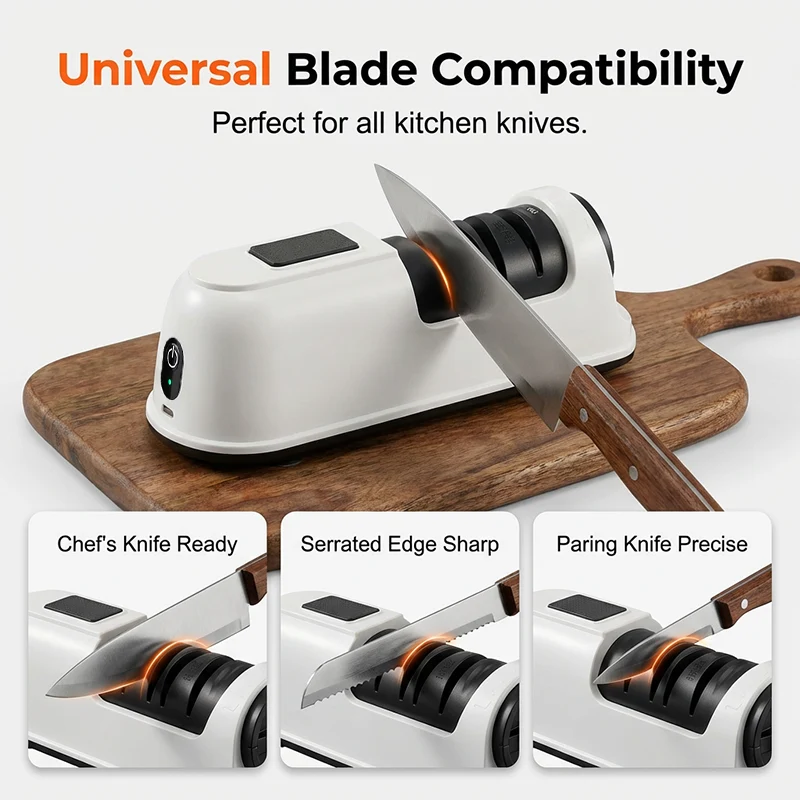 3-Stage Electric & Manual Knife Sharpener - Bring Back the Sharp!
