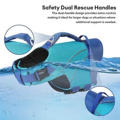 Dog Life Jacket with Detachable Chin Support