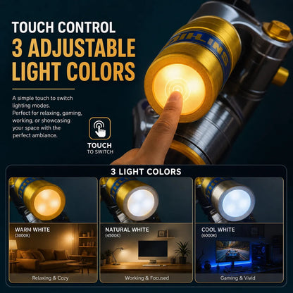 Shock Absorber Table Lamp, Battery Powered LED Night Light