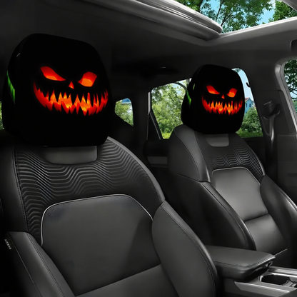 🔥2 PCS Red Devil’s Eye Car Headrest Covers – Gothic Interior Upgrade