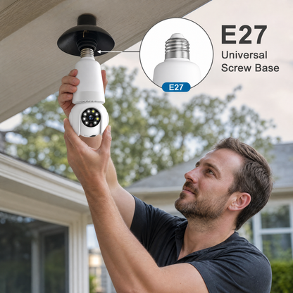 💡 360° WiFi Bulb Camera with Smart Remote Monitoring