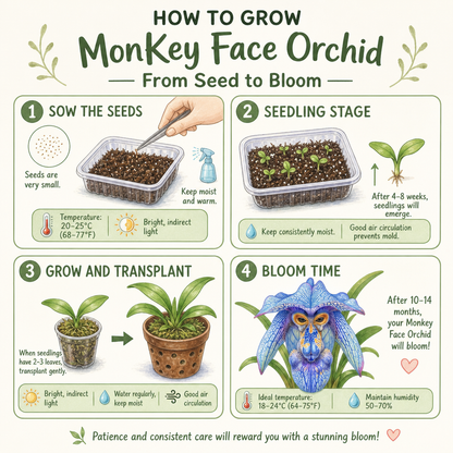 Rare Monkey Face Orchid – One of Nature’s Most Mysterious Blooms